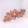 Wholesale Ladies Hair Accessories Alloy Nickelfree Plated Electroplated Cat's Eye Flower Hair Clip