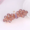 Wholesale Ladies Hair Accessories Alloy Nickelfree Plated Electroplated Cat's Eye Flower Hair Clip