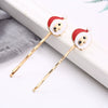 Wholesale Ladies Hair Accessories Hairpin Cartoon Character Santa Claus Elk Electroplated