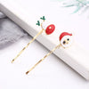 Wholesale Ladies Hair Accessories Hairpin Cartoon Character Santa Claus Elk Electroplated