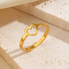 Wholesale Ladies Heartshaped Electroplated Stainless Steel And Resin Ring