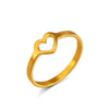 Wholesale Ladies Heartshaped Electroplated Stainless Steel And Resin Ring