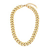 Wholesale Ladies Hiphop Stainless Steel Necklace With Geometric Pattern And Cuban Chain Electroplated
