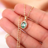 Wholesale Ladies Jewelry Retro Necklace Copper Pendant Mixed Gem Inlay Zircon Geometric Ochain