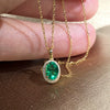 Wholesale Ladies Jewelry Retro Necklace Copper Pendant Mixed Gem Inlay Zircon Geometric Ochain