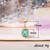 Wholesale Ladies Jewelry Retro Necklace Copper Pendant Mixed Gem Inlay Zircon Geometric Ochain