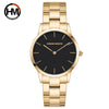 Wholesale Ladies Leisure Waterproof Quartz Watch With Rose Gold Metal Case And Stainless Steel Strap And Clasp Round Dial Mineral Strengthened Glass Mirror