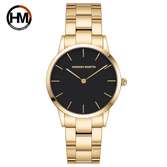 Wholesale Ladies Leisure Waterproof Quartz Watch With Rose Gold Metal Case And Stainless Steel Strap And Clasp Round Dial Mineral Strengthened Glass Mirror