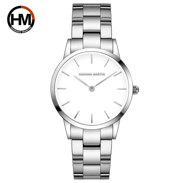 Wholesale Ladies Leisure Waterproof Quartz Watch With Rose Gold Metal Case And Stainless Steel Strap And Clasp Round Dial Mineral Strengthened Glass Mirror