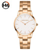 Wholesale Ladies Leisure Waterproof Quartz Watch With Rose Gold Metal Case And Stainless Steel Strap And Clasp Round Dial Mineral Strengthened Glass Mirror