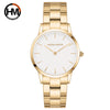 Wholesale Ladies Leisure Waterproof Quartz Watch With Rose Gold Metal Case And Stainless Steel Strap And Clasp Round Dial Mineral Strengthened Glass Mirror
