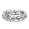Wholesale Ladies Light Luxury Geometric S925 Sterling Silver Ring With Imitation Diamond And Electroplating