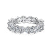 Wholesale Ladies Light Luxury Geometric S925 Sterling Silver Ring With Imitation Diamond And Electroplating
