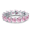 Wholesale Ladies Light Luxury Geometric S925 Sterling Silver Ring With Imitation Diamond And Electroplating