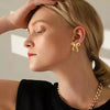 Wholesale Ladies Light Luxury Highend Bow Titanium Steel Electroplated Earrings