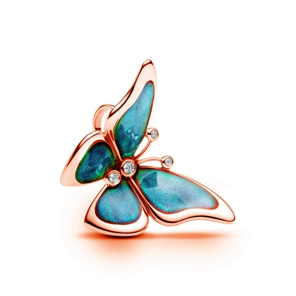 Wholesale Ladies Metal Beaded Bracelet Accessories With Oil Painting Butterfly Dragonfly And Totem Pattern Electroplated