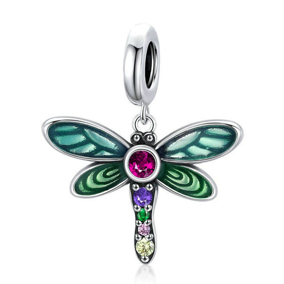 Wholesale Ladies Metal Beaded Bracelet Accessories With Oil Painting Butterfly Dragonfly And Totem Pattern Electroplated