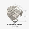 Wholesale Ladies Minimalist Geometric Round Stainless Steel Electroplated Ring