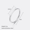 Wholesale Ladies Minimalist Geometric Stainless Steel Electroplated Ring