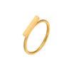 Wholesale Ladies Minimalist Geometric Stainless Steel Electroplated Ring