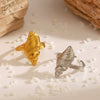 Wholesale Ladies Natural Style Stainless Steel Conch Electroplated Ring