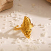 Wholesale Ladies Natural Style Stainless Steel Conch Electroplated Ring