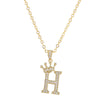 Wholesale Ladies Necklace Copper Inlaid Zircon Alloy Pendant With English Letter Microinlay Style