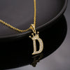 Wholesale Ladies Necklace Copper Inlaid Zircon Alloy Pendant With English Letter Microinlay Style
