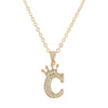 Wholesale Ladies Necklace Copper Inlaid Zircon Alloy Pendant With English Letter Microinlay Style