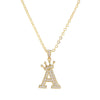 Wholesale Ladies Necklace Copper Inlaid Zircon Alloy Pendant With English Letter Microinlay Style