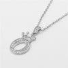 Wholesale Ladies Necklace Copper Inlaid Zircon Alloy Pendant With English Letter Microinlay Style