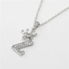 Wholesale Ladies Necklace Copper Inlaid Zircon Alloy Pendant With English Letter Microinlay Style