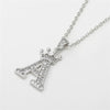 Wholesale Ladies Necklace Copper Inlaid Zircon Alloy Pendant With English Letter Microinlay Style