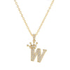Wholesale Ladies Necklace Copper Inlaid Zircon Alloy Pendant With English Letter Microinlay Style
