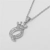 Wholesale Ladies Necklace Copper Inlaid Zircon Alloy Pendant With English Letter Microinlay Style