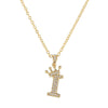 Wholesale Ladies Necklace Copper Inlaid Zircon Alloy Pendant With English Letter Microinlay Style