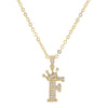Wholesale Ladies Necklace Copper Inlaid Zircon Alloy Pendant With English Letter Microinlay Style