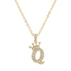 Wholesale Ladies Necklace Copper Inlaid Zircon Alloy Pendant With English Letter Microinlay Style