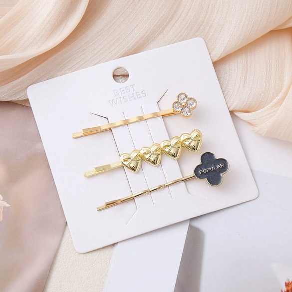 Wholesale Ladies Plastic Resin Retro Butterfly Love Hairpin With Cute Design And Manual Processing