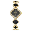 Wholesale Ladies Quartz Watch Fashion Simple Lucky Four Leaf Clover Alloy Case Stainless Steel Strap Rhombus Dial