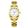 Wholesale Ladies Quartz Waterproof Watch With Alloy Case And Strap Round Dial Mineral Reinforced Glass Mirror Single Folding Buckle Stainless Steel Buckle College Style