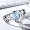 Wholesale Ladies Quartz Waterproof Watch With Alloy Case And Strap Round Dial Mineral Reinforced Glass Mirror Single Folding Buckle Stainless Steel Buckle College Style