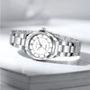 Wholesale Ladies Quartz Waterproof Watch With Alloy Case And Strap Round Dial Mineral Reinforced Glass Mirror Single Folding Buckle Stainless Steel Buckle College Style