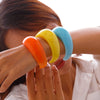 Wholesale Ladies Resin Minimalist Geometric Handmade Open Bracelet