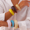 Wholesale Ladies Resin Minimalist Geometric Handmade Open Bracelet