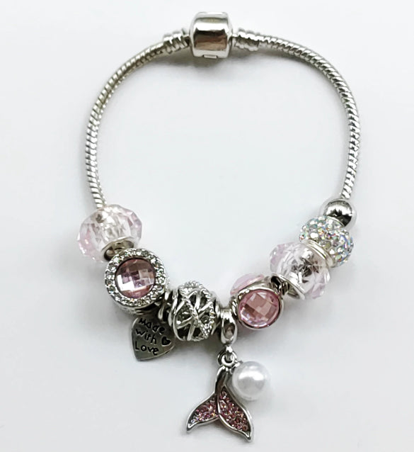 Wholesale Ladies Rhinestone Bracelet With Crown Heart Drop Shape Patterns Electroplated