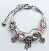 Wholesale Ladies Rhinestone Bracelet With Crown Heart Drop Shape Patterns Electroplated
