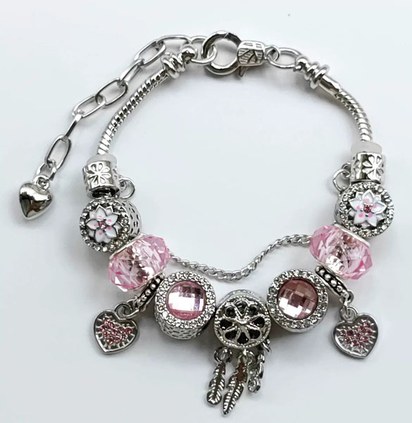 Wholesale Ladies Rhinestone Bracelet With Crown Heart Drop Shape Patterns Electroplated