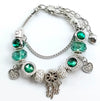 Wholesale Ladies Rhinestone Bracelet With Crown Heart Drop Shape Patterns Electroplated