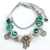 Wholesale Ladies Rhinestone Bracelet With Crown Heart Drop Shape Patterns Electroplated